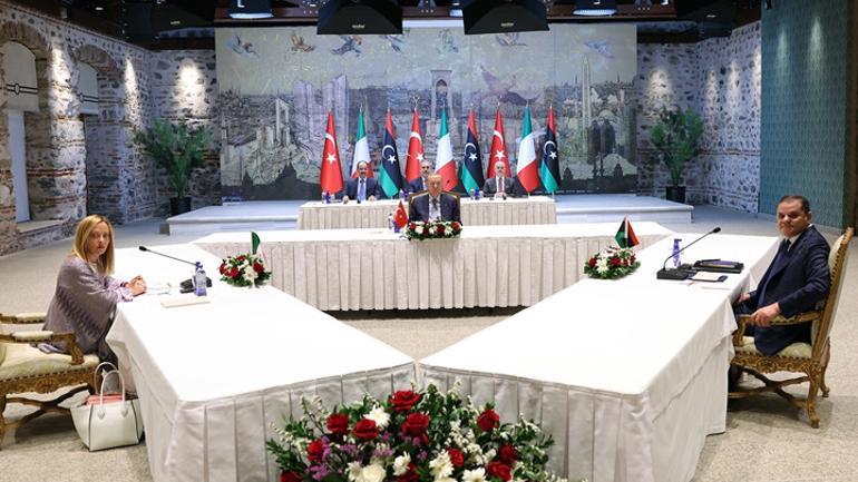 Türkiye - İtalya - Libya zirvesi | Cumhurbaşkanı Erdoğan, Meloni ve Dibeybe ile görüşüyor