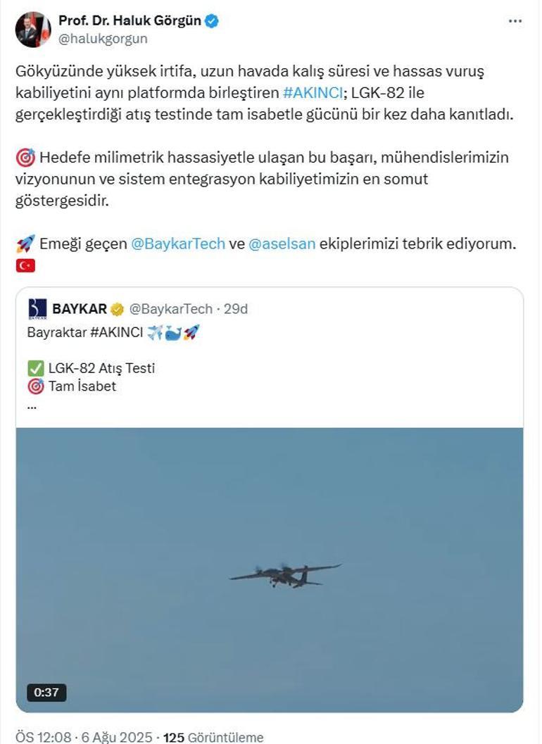 AKINCIdan LGK-82 ile hedefe tam isabet