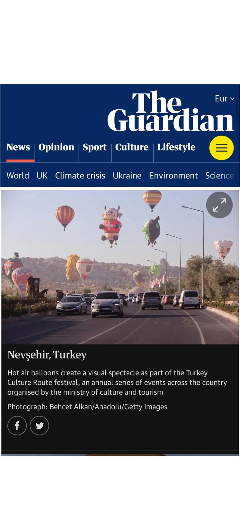 Kapadokya bir kez daha dünya basınında