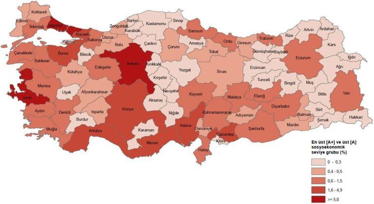 Türkiyenin en zengin ve en yoksul il ve ilçeleri belli oldu