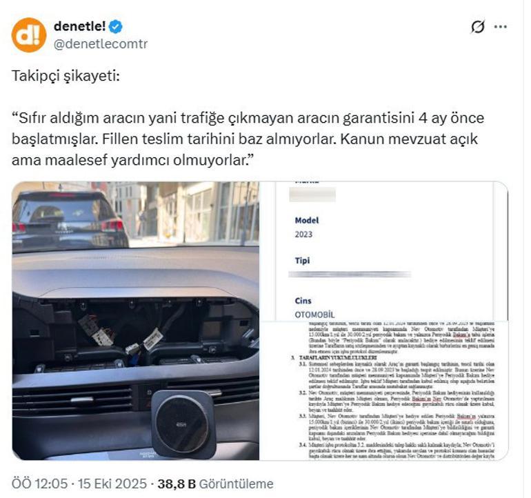 Sıfır araçta ayıp patlaması: Vatandaş isyanda Opsiyonu öde sıfır aracı al