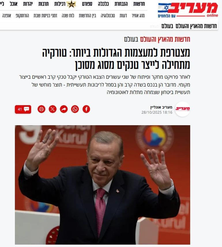 Altayın ayak sesleri İsrailde yankılandı Türkiye, süper güçler arasına giriyor