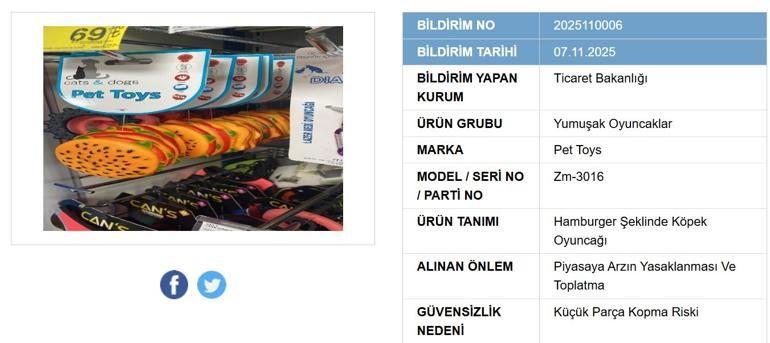 Bakanlık duyurdu 4 ürün piyasadan toplatılıyor