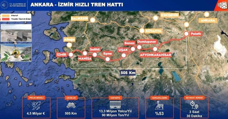 4.5 milyar Euroluk yatırım Seyahat süresi 7 saatten 3,5 saate düşecek