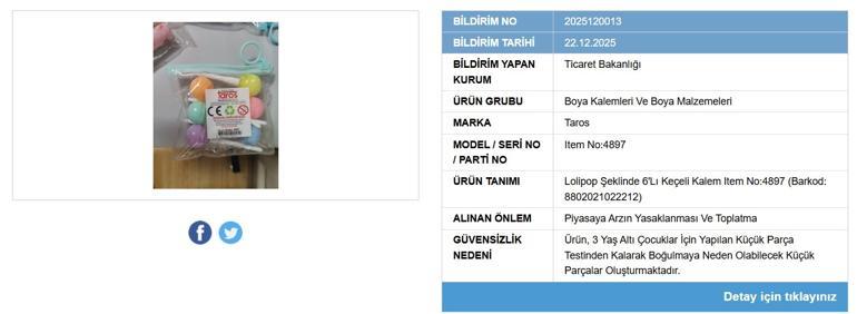 Zehir saçan ürün piyasadan toplatılıyor Bakanlık isim verdi