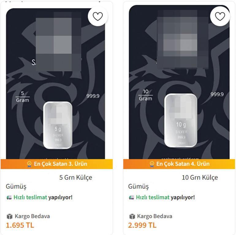 Rafineriler 5-10 gramlık sahte külçe gümüşler için uyardı... Küçük gümüşte büyük tuzak