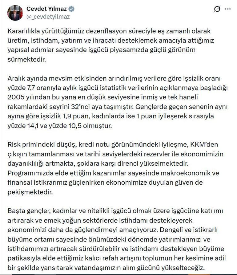 Cevdet Yılmaz: Vatandaşımızın alım gücünü yükselteceğiz