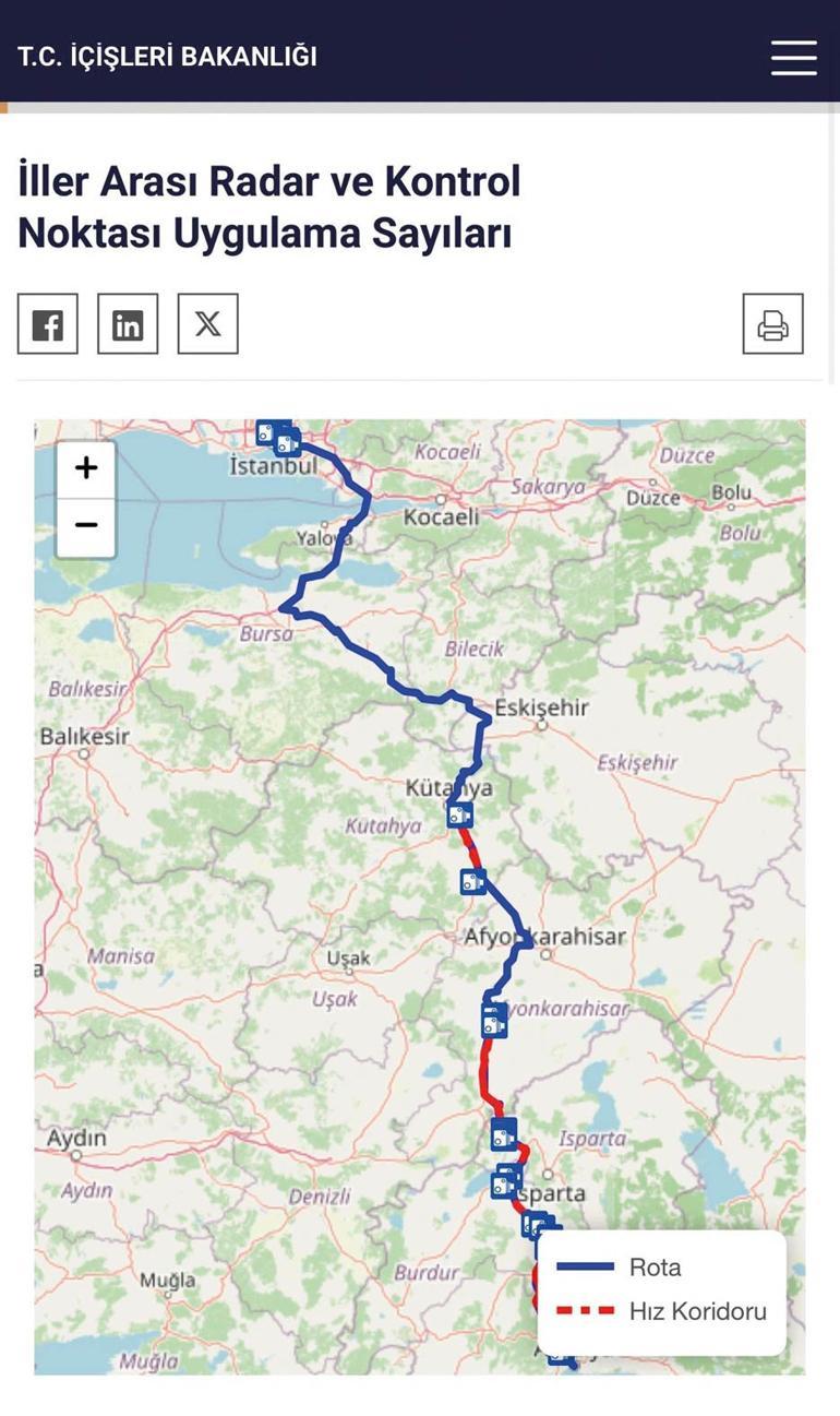 İçişleri Bakanlığı’ndan dikkat çeken hizmet: Haritaya bak radarı gör