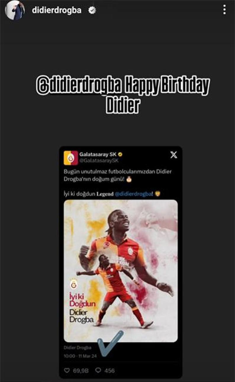 Galatasaray, Mourinho sonrası Didier Drogbayı defterden sildi Doğum günü kutlanmayan Drogbadan imalı paylaşım
