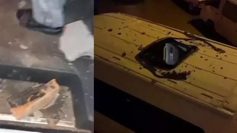 Fırtına Bursa'yı yıktı geçti... Servis minibüsünün içine evin bacası düştü
