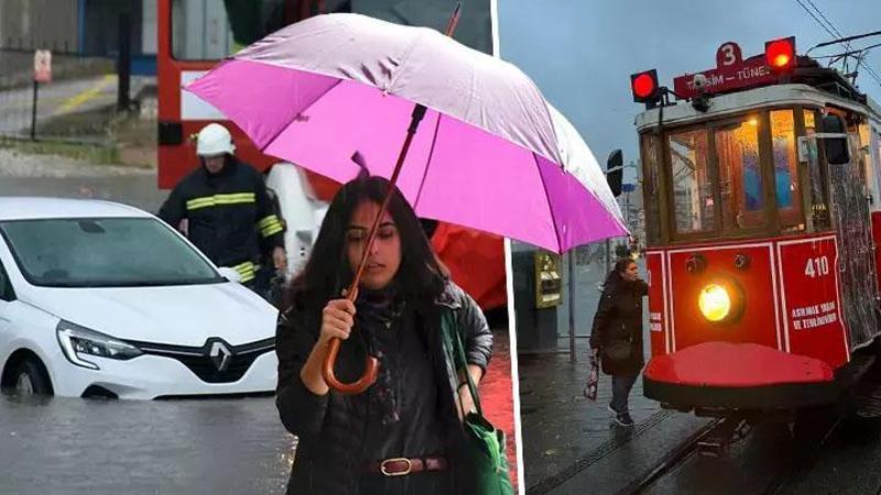 İstanbul'da sağanak yağış trafik yoğunluğuna neden oldu