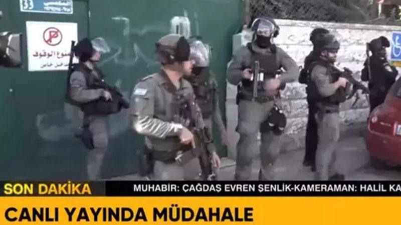 Yine israil, yine polis şiddeti! Canlı yayında müdahale