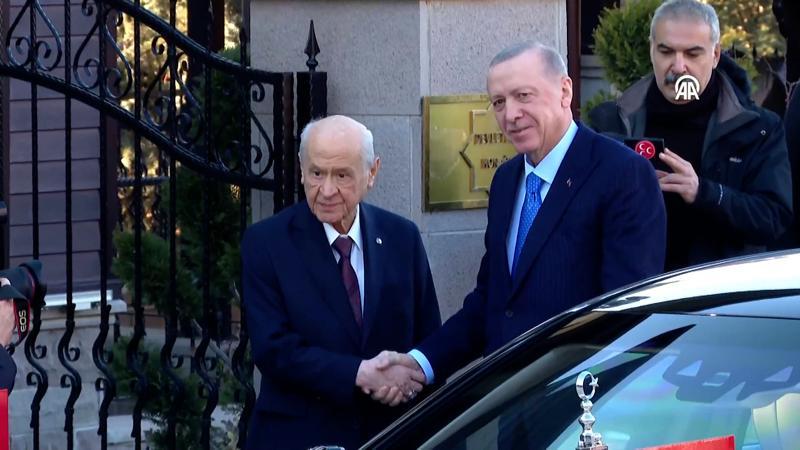 Cumhurbaşkanı Erdoğan, MHP Genel Başkanı Bahçeli ile bir araya geldi