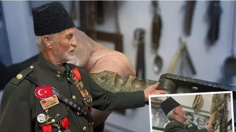 Kurtuluş Savaşı’nda mücadele eden dedesinin malzemeleriyle evin odasını müzeye çevirdi