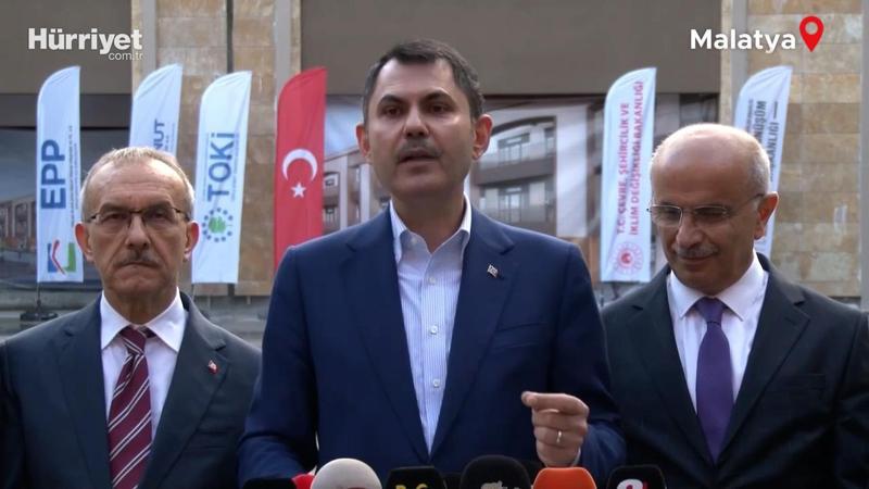 Bakan Kurum'dan Malatya'da açıklamalar: Özgür Bey'e tavsiyem beni diline dolayacağına o gözlerindeki bandı çıkarsın