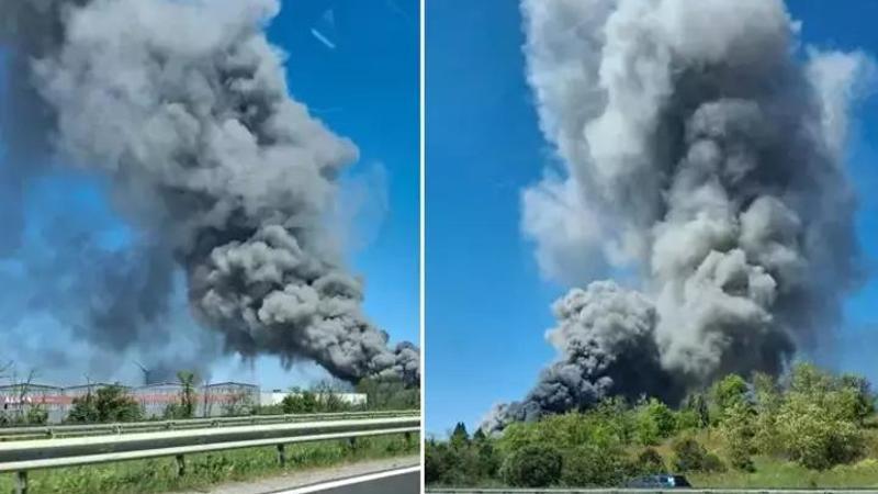 Tekirdağ'da fabrika yangını