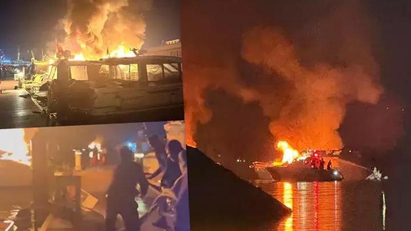 Tuzla marinada tekne yangını
