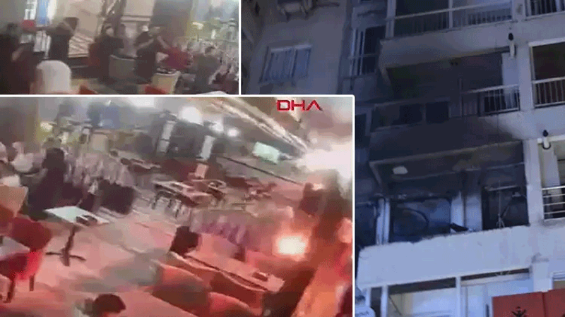İzmir’de gaz sızıntısı sonrası patlama! O anlar kamerada