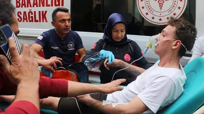 ‘Korku evi’nde testere tamiri sırasında çıkan yangında 3 kişi yaralandı