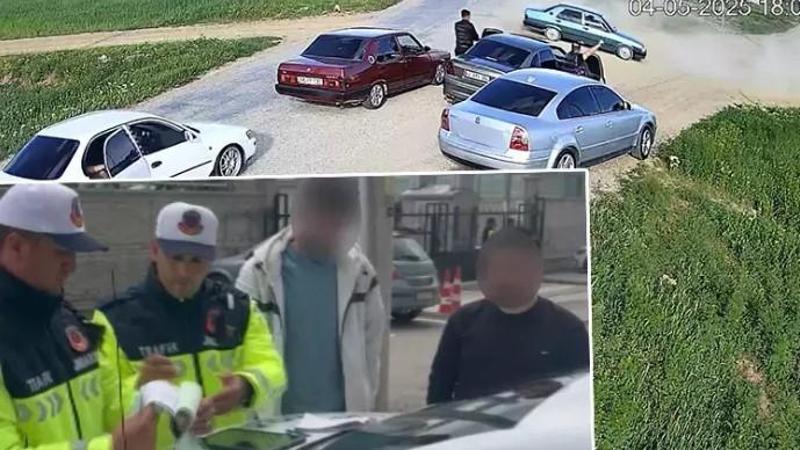 Aksaray’da yolu kapatarak drift attılar, havaya ateş açtılar
