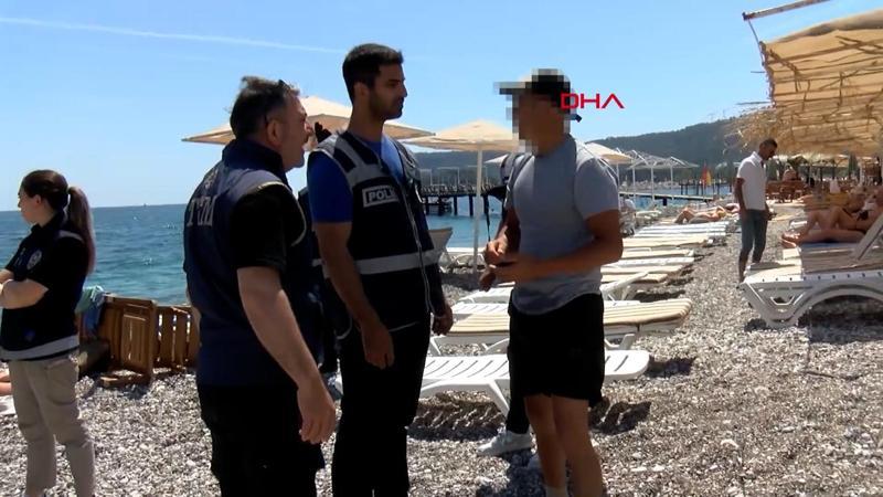 Polisten sahillerde şok uygulama