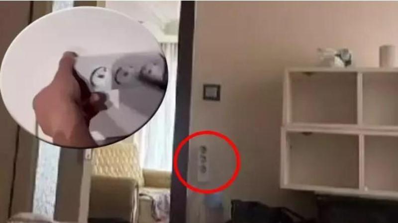 Evini aparta çevirip, prizlere gizli kamera yerleştirdi