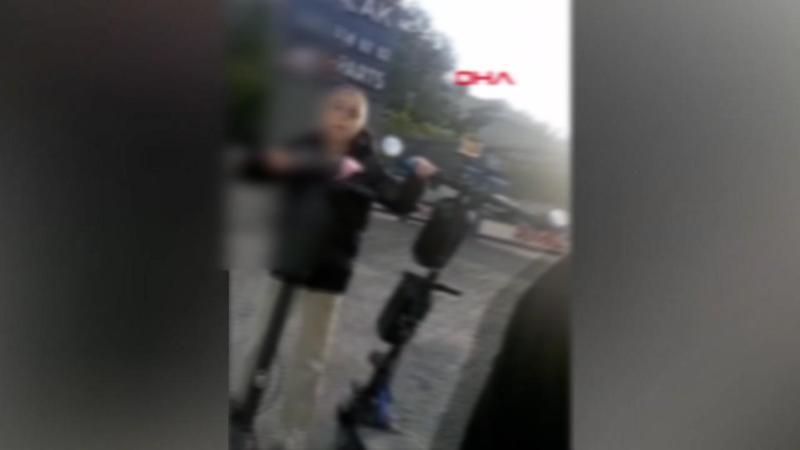Skuter sürücüsüyle motosikletli arasında biber gazlı 'Yol verme' kavgası!
