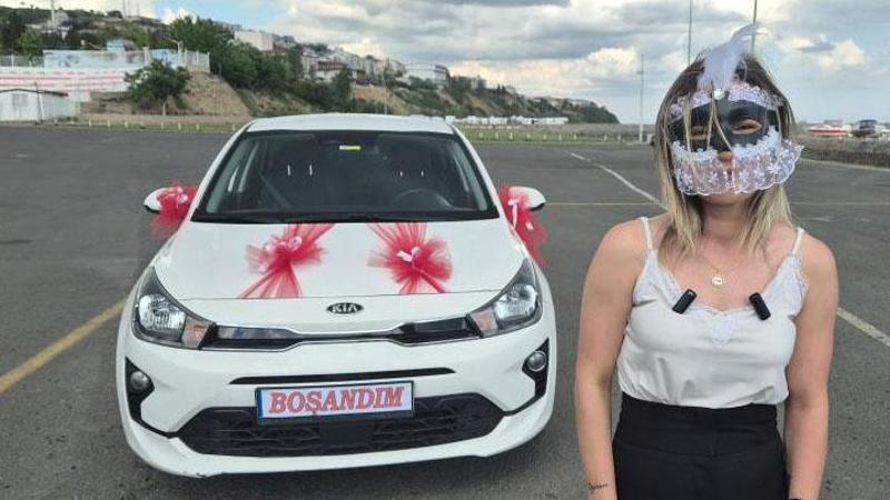 Eşinden boşandı sokakta maskeli kutlama yaptı