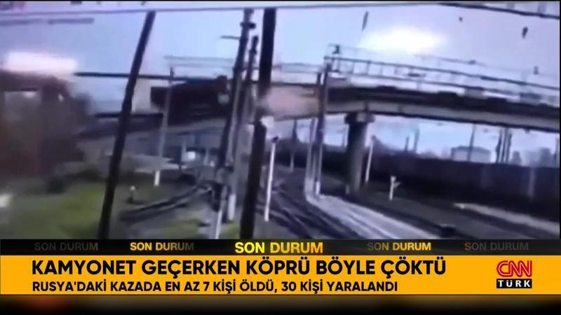 Rusya'da köprü çöktü, en az 7 kişi yaşamını yitirdi! O anlar kamerada