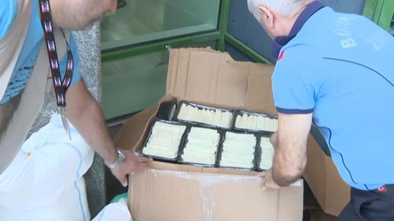 Terminalde usulsüz taşınan 700 kilo peynir imha edildi