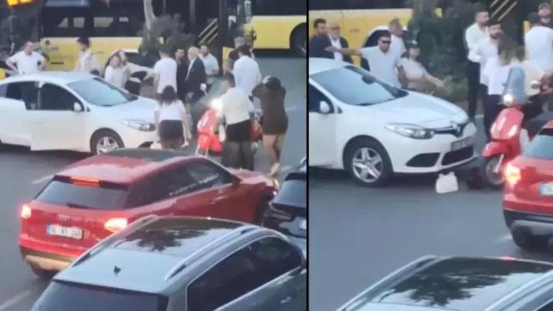 Sarıyer'de park kavgası! Kadın sürücüler birbirlerine saldırdı