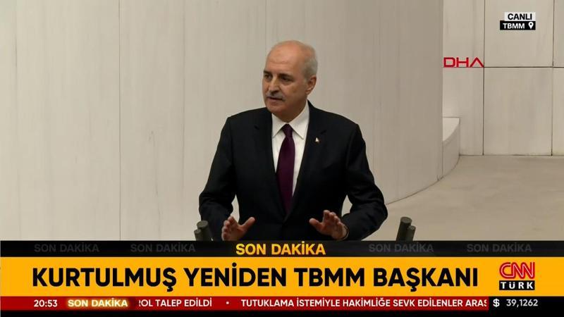 Numan Kurtulmuş yeniden TBMM Başkanı seçildi