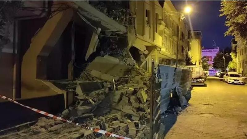 Avcılar’da 6 katlı binada kısmi çökme meydana geldi