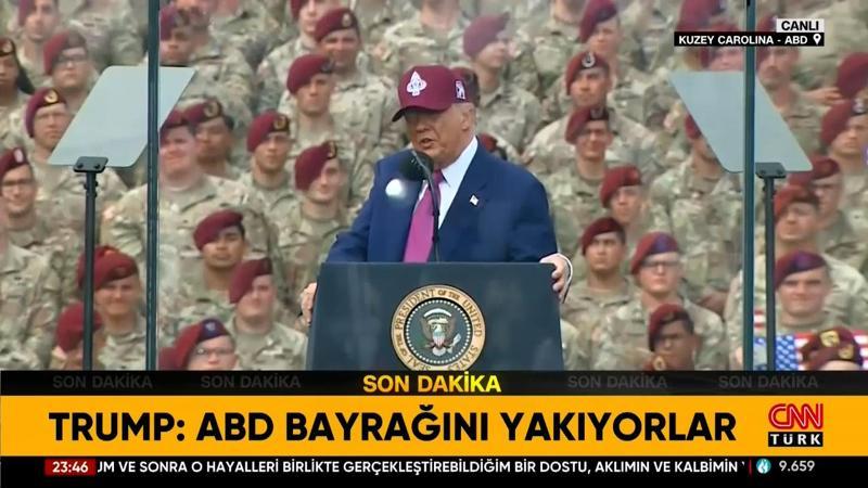 Trump kurşun geçirmez camın içinde konuştu