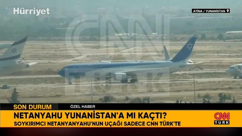 Netanyahu'nun uçağı Yunanistan'da görüntülendi
