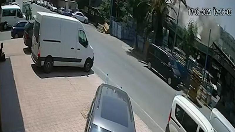 Güngören'de tekstil atölyesinde patlama anı kamerada