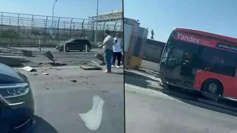 Haliç Köprüsü’nde metrobüs kazası