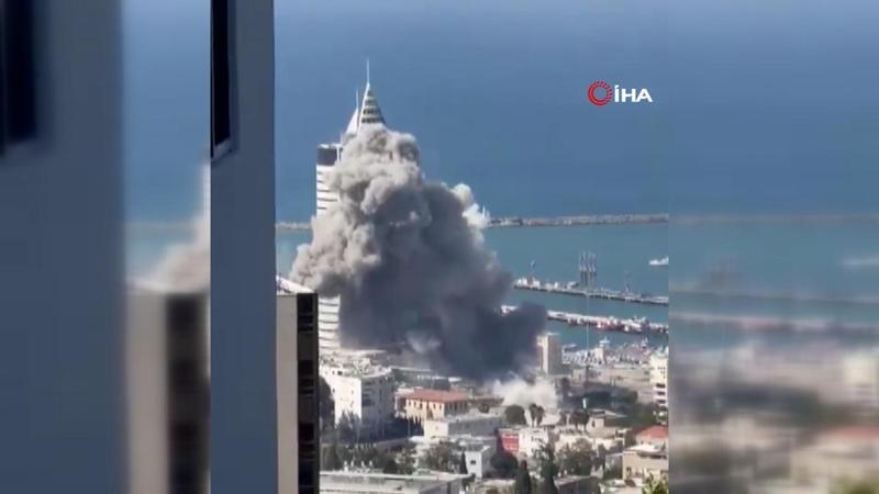 İran, Hayfa'yı vurdu! O anlar kamerada