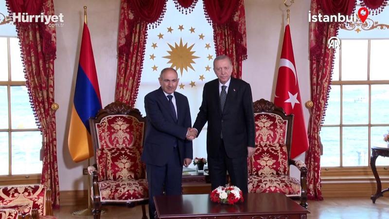 Cumhurbaşkanı Erdoğan, Ermenistan Başbakanı Paşinyan'ı kabul etti