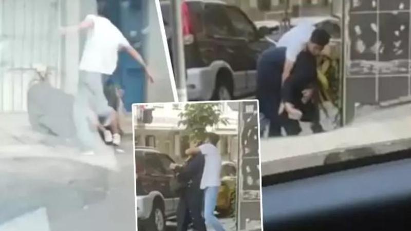Sultangazi’de sokak ortasında annesini darbetti! Dehşet anları saniye saniye kaydedildi