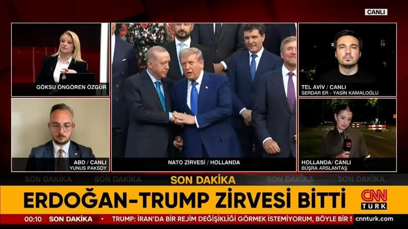 Cumhurbaşkanı Erdoğan, Lahey'de ABD Başkanı Trump ile görüştü