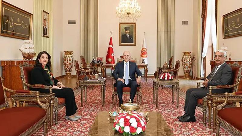 TBMM Başkanı Kurtulmuş, DEM Parti heyeti ile görüştü
