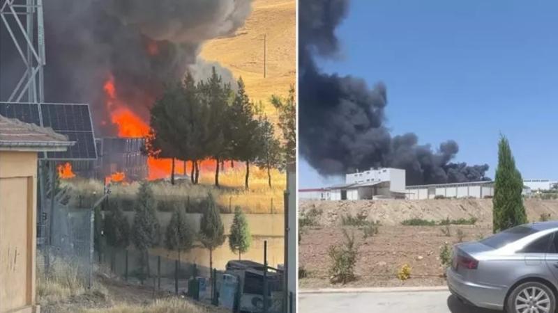 Batman OSB’de fabrikanın palet bölümünde yangın