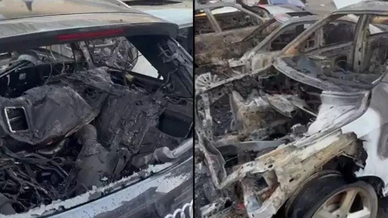 Ataşehir’de sanayi sitesinde yangın! Araçlar küle döndü