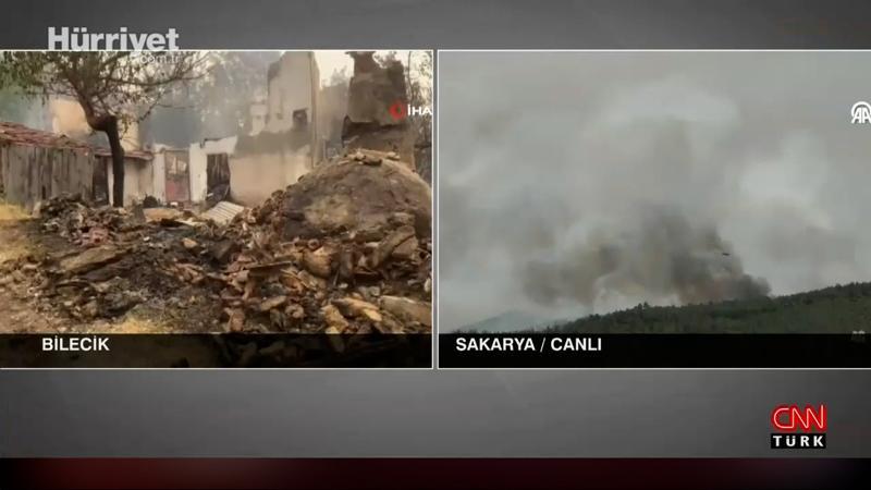 Orman yangını Sakarya'dan Bilecik'e sıçradı! Vali Sözer canlı yayında son durumu aktardı