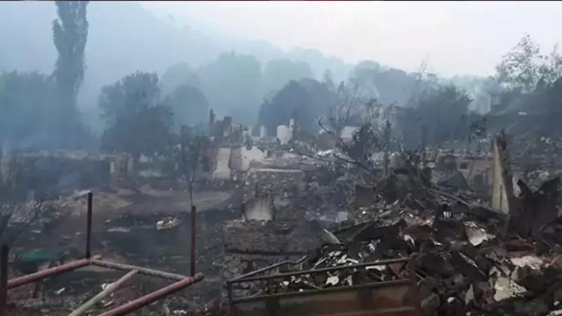 Alevlerin yok ettiği Köprücek köyü görüntülendi