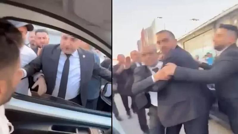 Esenyurt'ta yolu kapatan düğün konvoyuna tepki gösterince, taş ve yumrukların hedefi oldu!