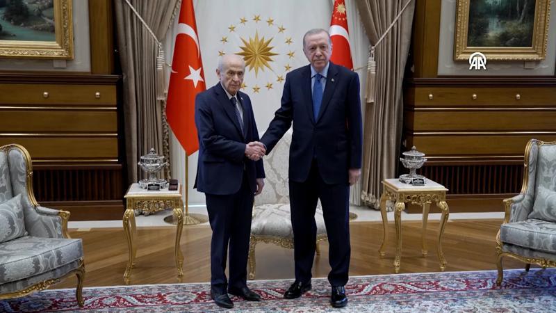 Cumhurbaşkanı Erdoğan, Bahçeli'yi kabul etti