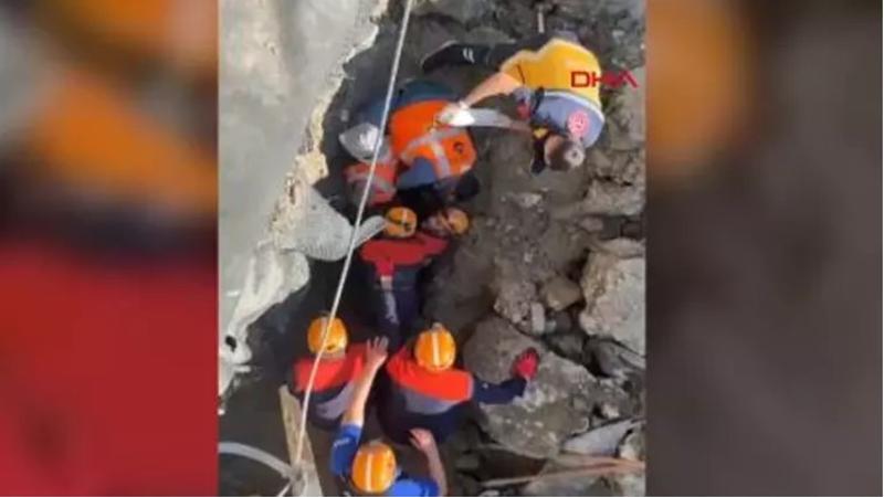 Sivas’ta tünel çevresinde yürütülen çalışmalar sırasında göçük meydana geldi