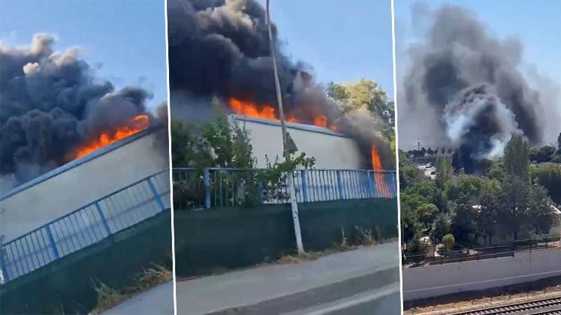 Pendik'te İSKİ'ye ait tesiste yangın